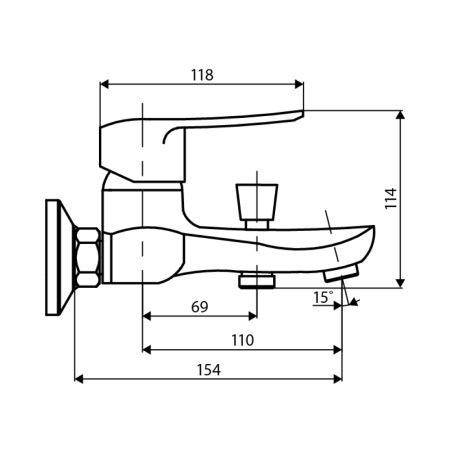 Смеситель для ванны Dorff Ultra D5010000