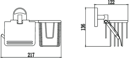 Держатель для туалетной бумаги и освежителя Savol 70 S-L07051
