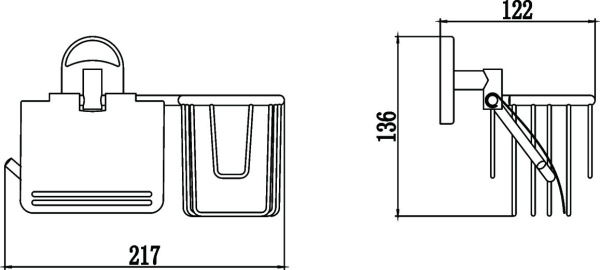 Держатель для туалетной бумаги и освежителя Savol 70 S-L07051