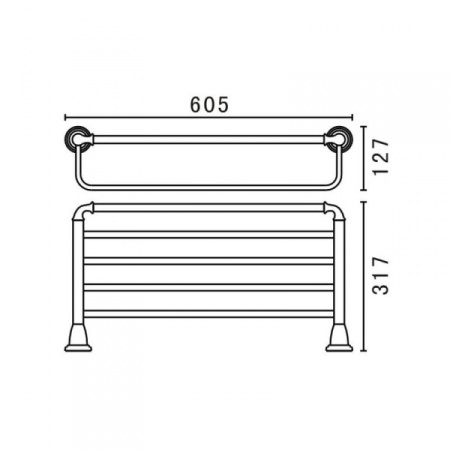 Полка для полотенец Art&Max AM-3622AW