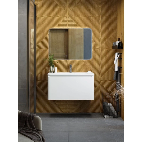 Тумба без раковины Art&Max Sanremo AM-Sanremo-800-1C-SO-BL белый глянец