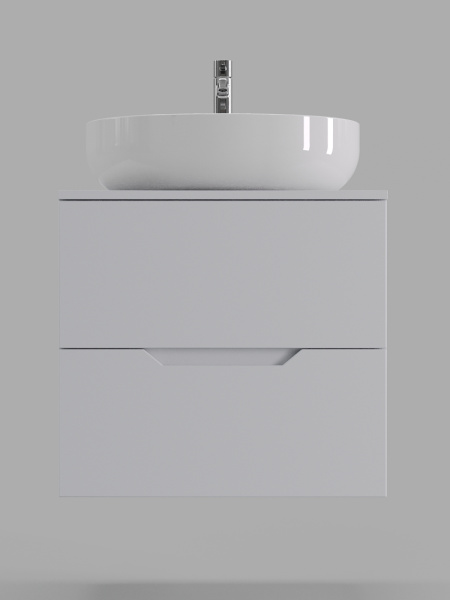 Тумба с раковиной подвесная 60 см Orange Line Li-60TuwMDF+B05-520W белый