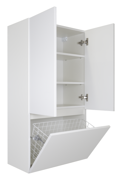 Шкаф с бельевой корзиной над стиральной машиной Misty Амур 60  Э-Ам08060-012Бк