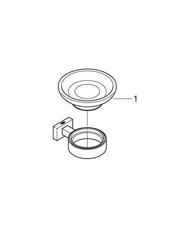 Мыльница с держателем Grohe Essentials Cube 40754 001 (40754001) хром