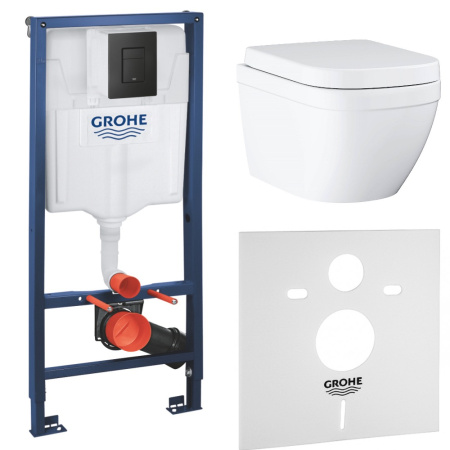 Комплект инсталляции с унитазом GROHE Rapid SL Euro Ceramic 383281149 микролифт