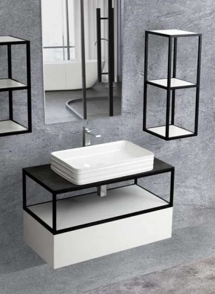 Консоль под раковину Cezares CADRO-80/46/30-1C-SO-MET-ST