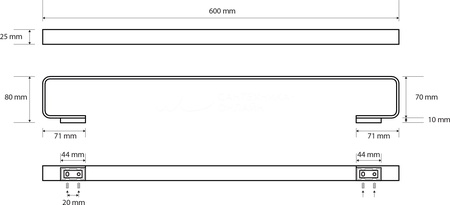 Полотенцедержатель, 80 см Bemeta Solo 139104412