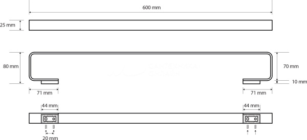 Полотенцедержатель, 80 см Bemeta Solo 139104412
