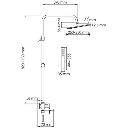 Душевая система WasserKraft BK27701BM