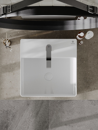 Раковина накладная (41х42) Orange  B04-405W белый глянец