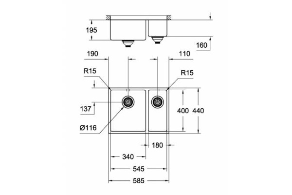 Мойка из нержавеющей стали GROHE K700U 31577SD1