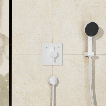 Смеситель для ванны на 2 потребителя Hansgrohe DuoTurn E 75417700 белый матовый