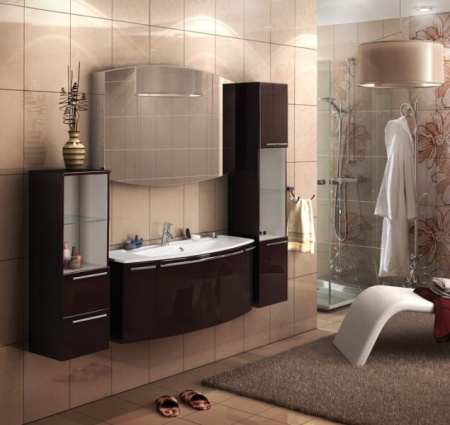 Тумба с раковиной Акватон Севилья 120 гранат