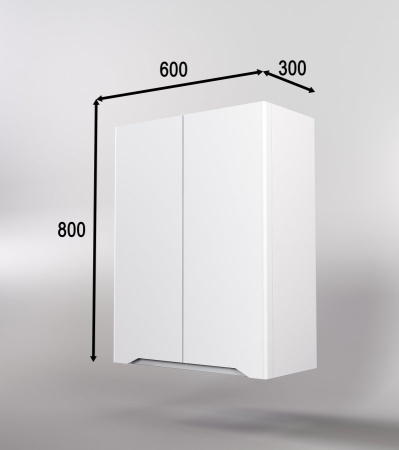 Шкаф подвесной Style Line Марелла мини 60 Люкс Plus СС-00002424 белый матовый