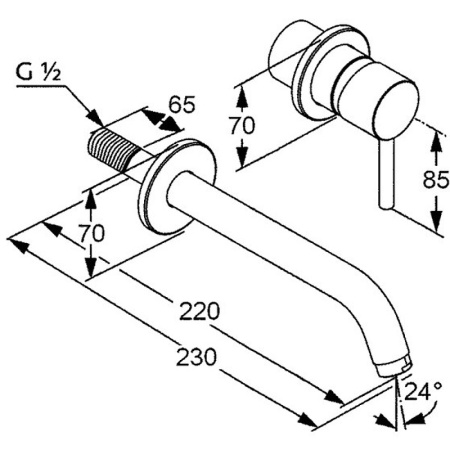Смеситель для раковины Kludi Bozz 382450576