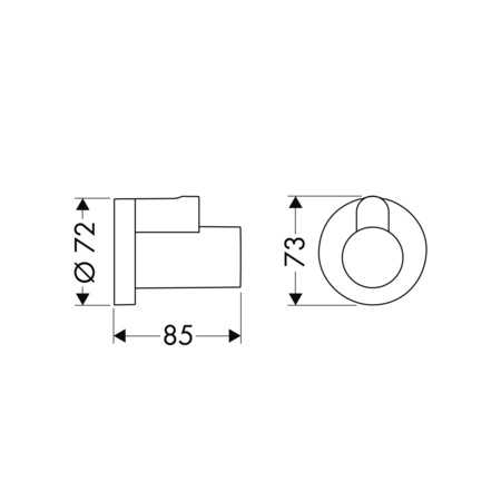 Декоративная накладка Hansgrohe 13950670, черный матовый