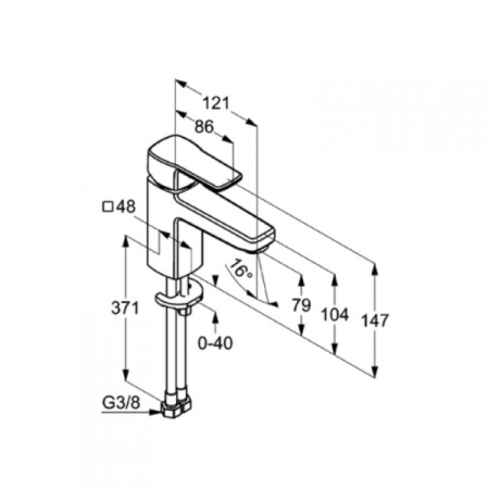 Смеситель для раковины Kludi Q-beo 500260565