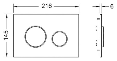 Панель смыва с двумя клавишами TECE 9240627