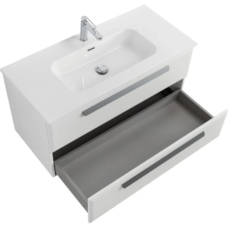 Тумба под раковину Cezares ECO-CER-N-1000-2C-SO-BO Bianco Opaco без ручек