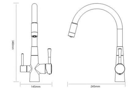 Смеситель для кухонной мойки под фильтр питьевой воды Savol S-L1806H-04