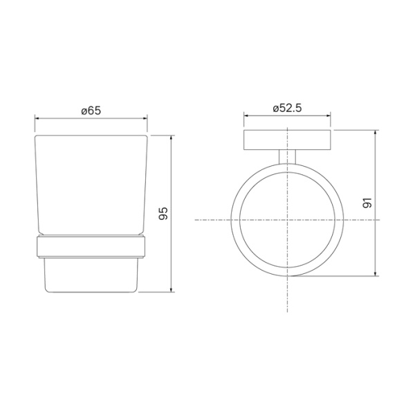 Подстаканник одинарный IDDIS Sena матовое стекло сплав металлов (SENSSG1i45)