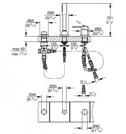 Смеситель для ванны Grohe Essence New 19976 001 (19976001)