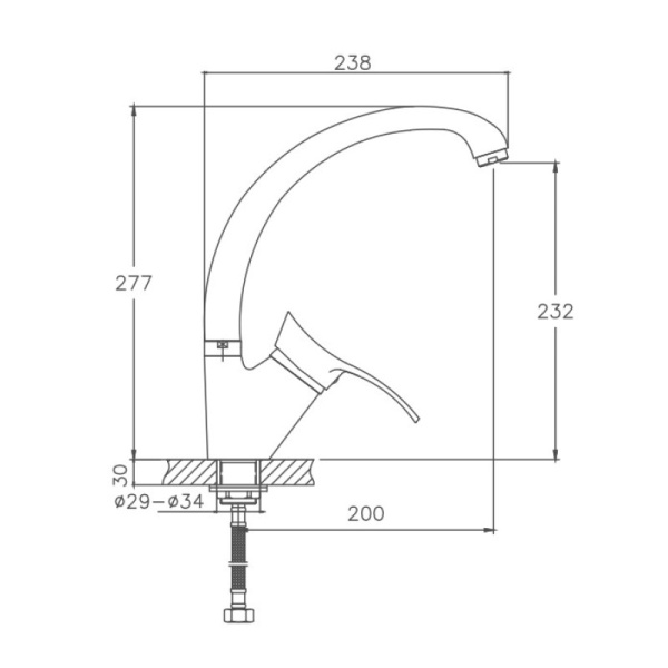 Смеситель для кухни Cron CN4101-2 Смеситель для кухни Cron CN4101-2