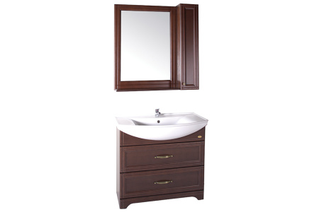 Зеркало-шкаф (85х95)  ASB-Woodline Берта 85 10122 (коричневый)