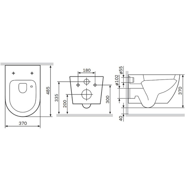 Унитаз подвесной AM.PM Like C801900SC с сиденьем Микролифт