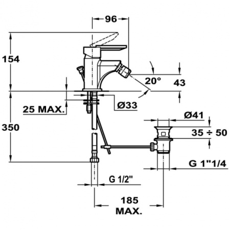 Смеситель для биде Mofem Samba 154-0015-00