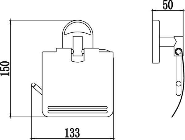 Держатель для туалетной бумаги с крышкой Savol 70 S-007051