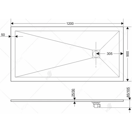 Душевой поддон (120х90) RGW ST-Tr 16152912-11