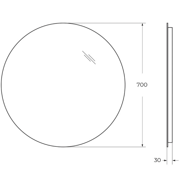 Зеркало BelBagno 70 SPC-INT-700-LED с подсветкой