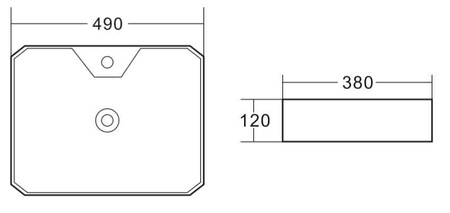 Накладная раковина (50х37,5) BelBagno BB1387