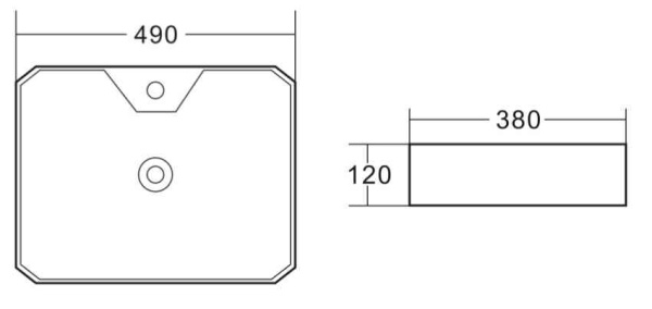 Накладная раковина (50х37,5) BelBagno BB1387