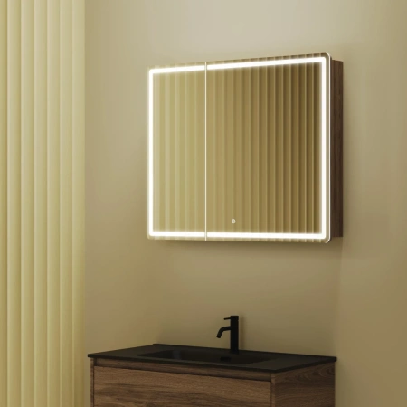 Зеркало-шкаф с подсветкой (89х74) Sancos Mirror MI90ECH