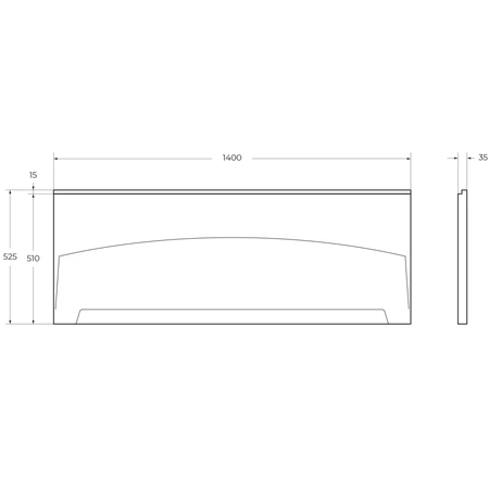 Передняя панель для акриловой ванны CEZARES ECO-140-F-SCR-W37
