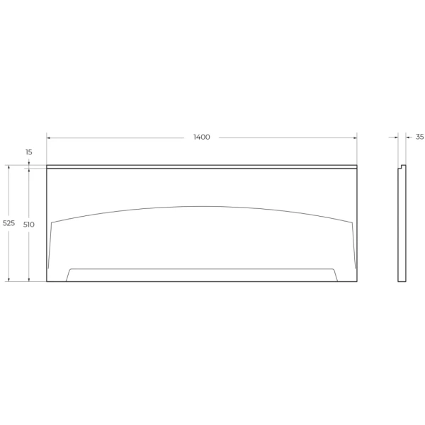 Передняя панель для акриловой ванны CEZARES ECO-140-F-SCR-W37