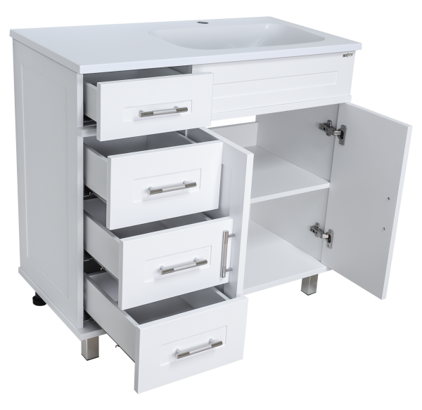 Тумба под раковину Misty Купер 90 правая П-Куп01090-0124ЯП