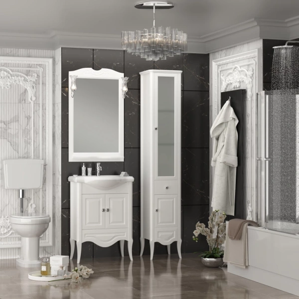 Пенал Opadiris Брунелла, цвет белый матовый, правый 00-00004340