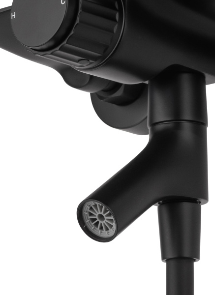 Смеситель для ванны с душем WONZON & WOGHAND CLICK, черный матовый WW-FE05L221-MB