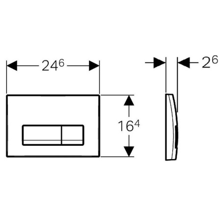 Клавиша смыва Geberit Delta 50 115.119.DW.1