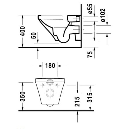 Унитаз подвесной Duravit DuraStyle 2538090000
