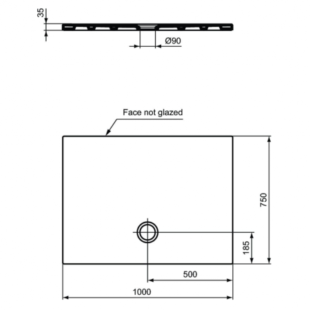 Душевой поддон (100X75) Ideal Standard STRADA T2575YK