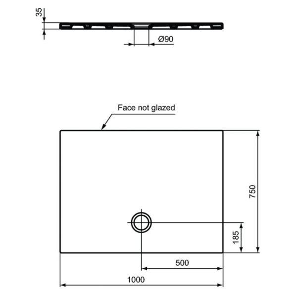 Душевой поддон (100X75) Ideal Standard STRADA T2575YK