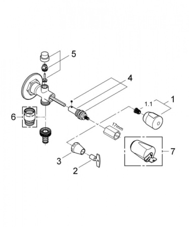Наружний вентиль 1/2" Grohe Eggemann 41208 000 (41208000)
