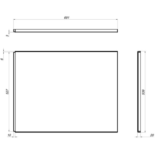 Торцевая панель для ванны Am.Pm W00A-000-070W-S 69,1 см L/R, белый