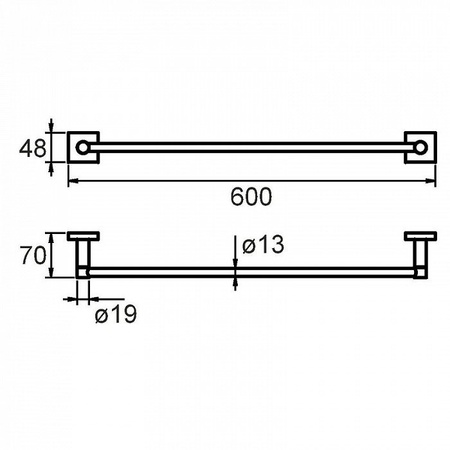 Полотенцедержатель Milardo Amur AMUSM10M49