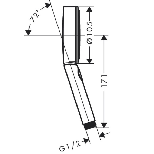 Душевая лейка Hansgrohe Pulsify Select 105 3jet Activation 24100000, хром Душевая лейка Hansgrohe Pulsify Select 105 3jet Activation 24100000, хром