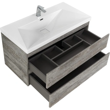 Тумба под раковину Cezares MOLVENO-100-2C-SO-LG Legno Grigio
